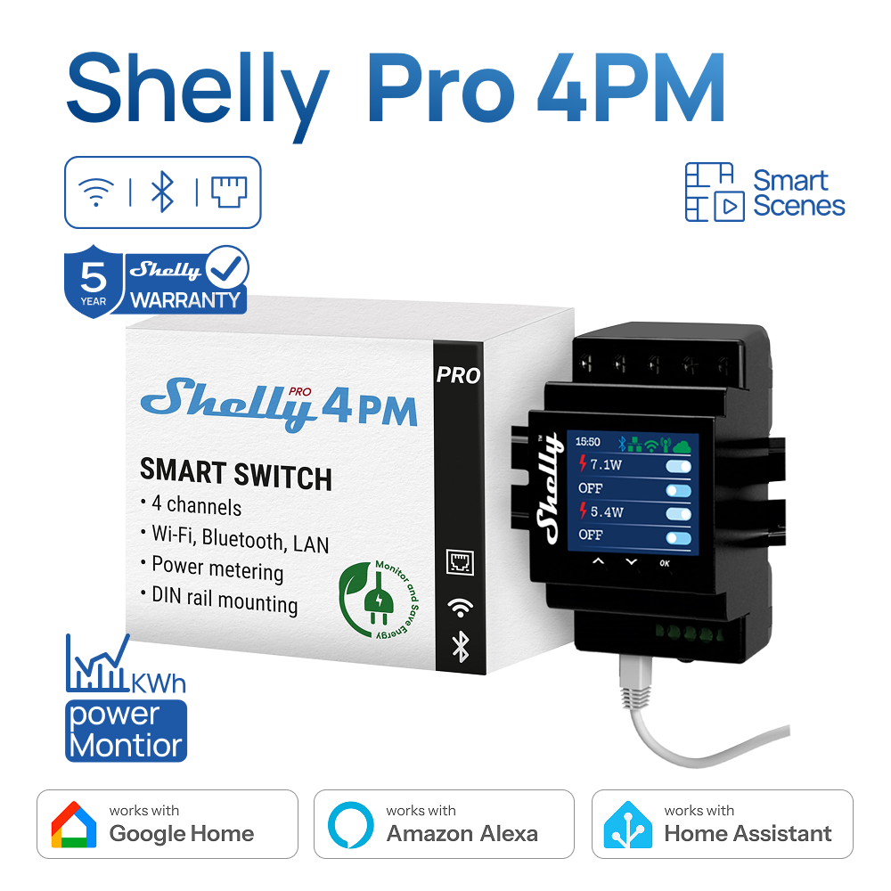 Home Automation Technology - Shelly Pro 4 Chiều 4 Kênh