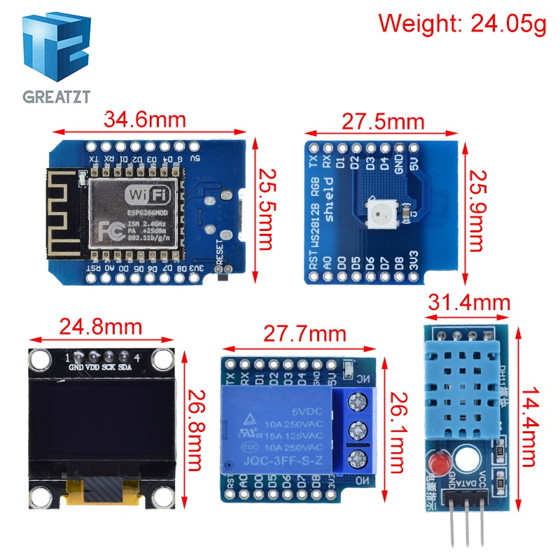 WeMos D1 Mini ESP8266 ESP-12F  - đánh giá và giá Esp8266 Nodemcu Board