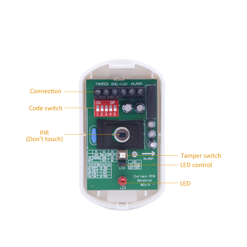 Indoor DC12V Curtain Wired Mot - đánh giá và giá Motion Sensor Pir Wired