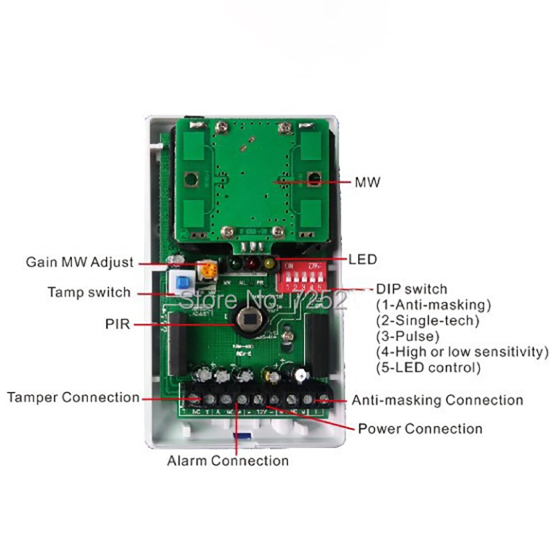 1/3pcs Wired Indoor PIR Microw - đánh giá và giá Motion Sensor Pir Wired