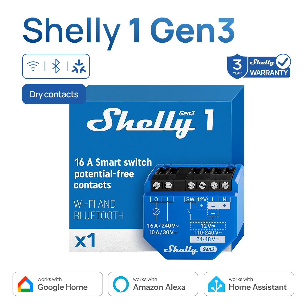 Shelly Plus 1 Nhà Thông Minh C - đánh giá và giá Shelly Relay Module