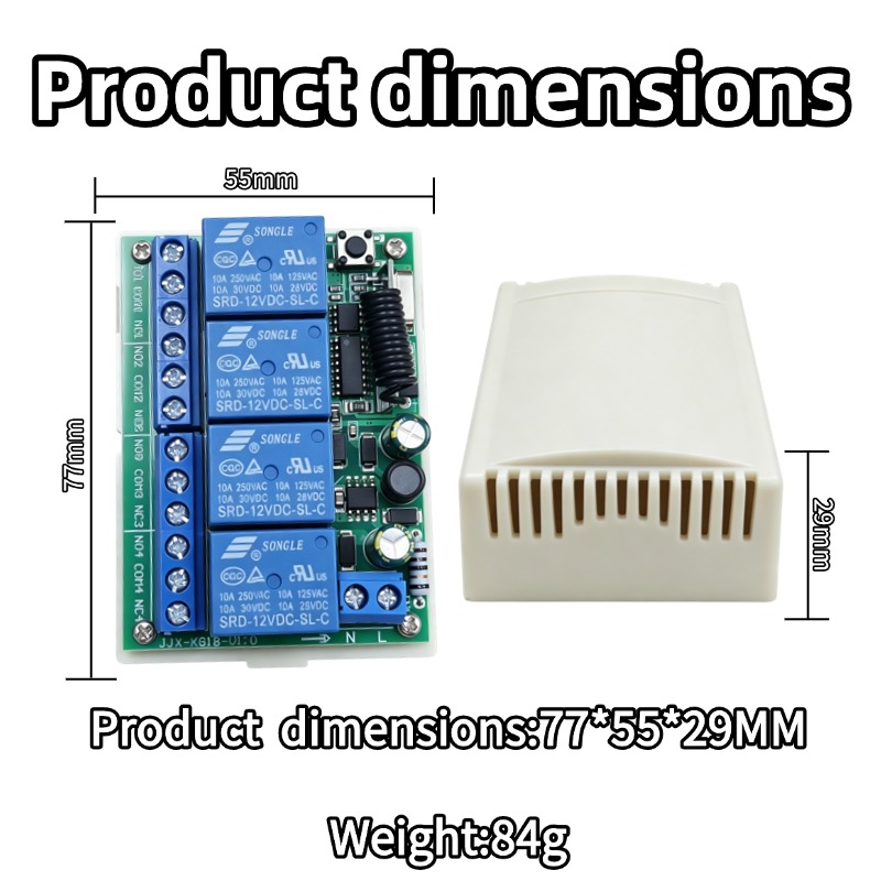 433 MHz AC 110V 220V 4CH RF Re - đánh giá và giá 433Mhz Receiver Module